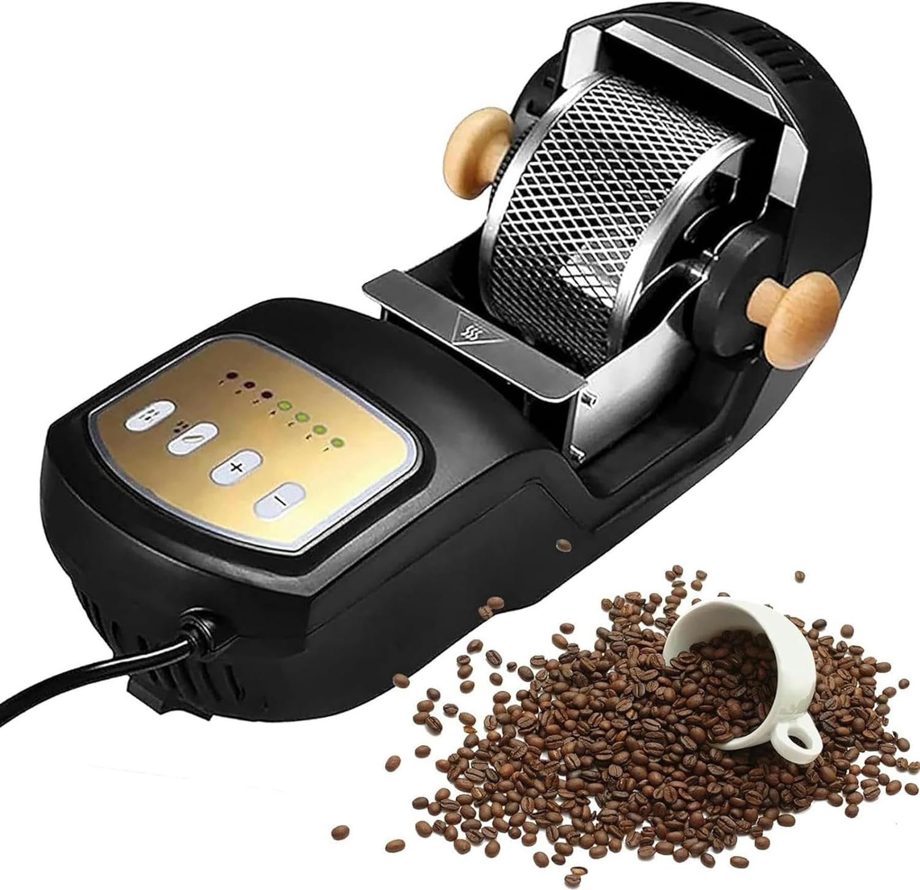 Torréfacteur de café électrique à air chaud automatique avec cuve de refroidissement 300g