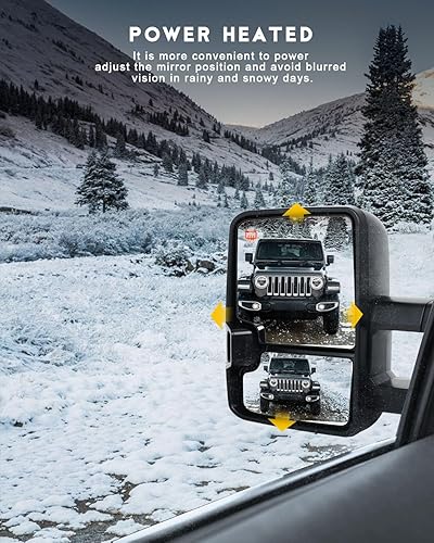 Vista 19 de OCPTY Espejos de remolque para Gmc C2500 1988-2000 para GM 1988-2000 para Chevy para Gmc 1988-2001 para Gmc C/K 1500/2500 Suburban/Yukon 1992-1999