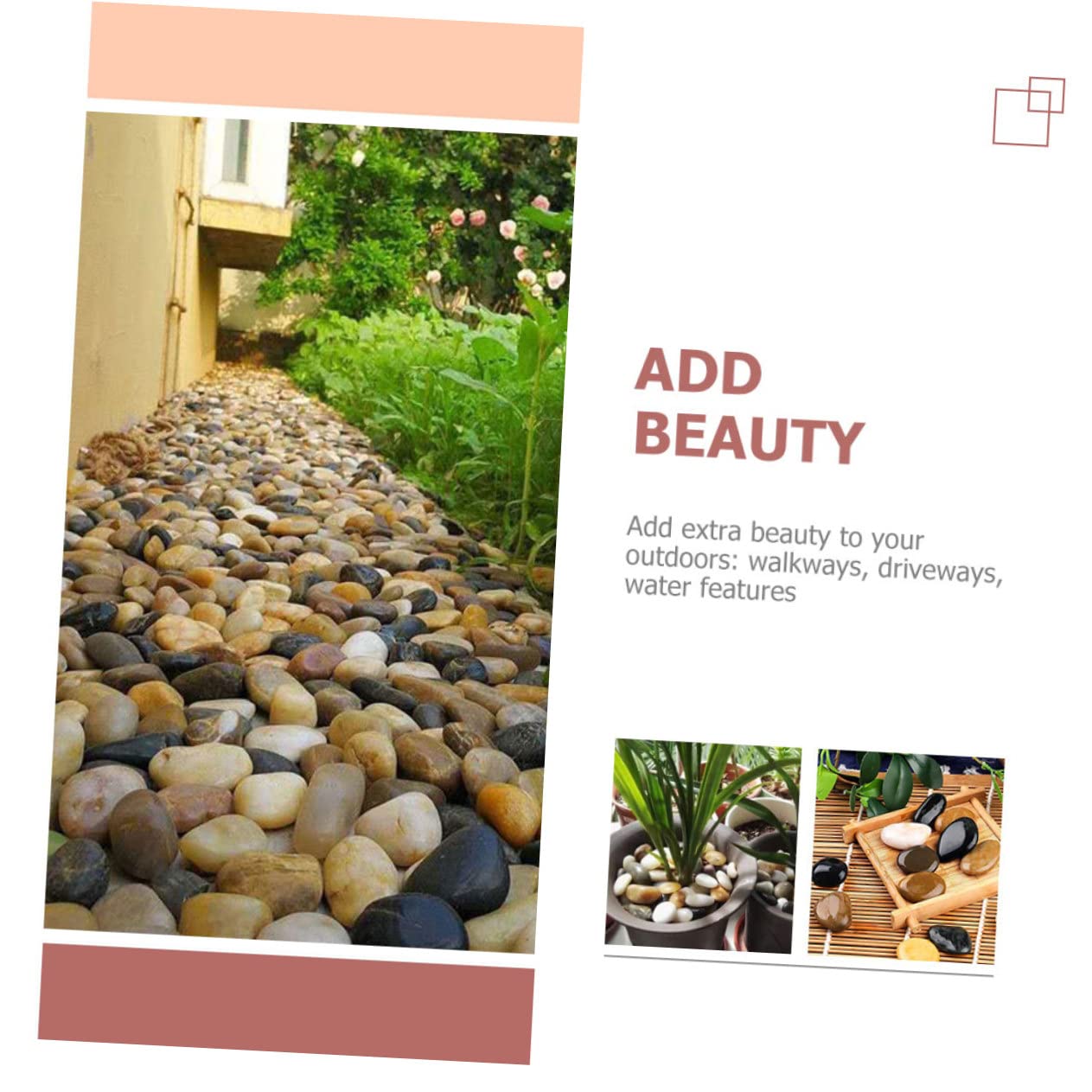 FOMIYES 3 Paquetes Piedras Mixtas Naturales Pulidas Plantas Naturales Interior De Rio Mexicana Terrario Plantas Piedras Pequeñas Rocas De Jardín Suculentas Cactus Exterior Guijarro