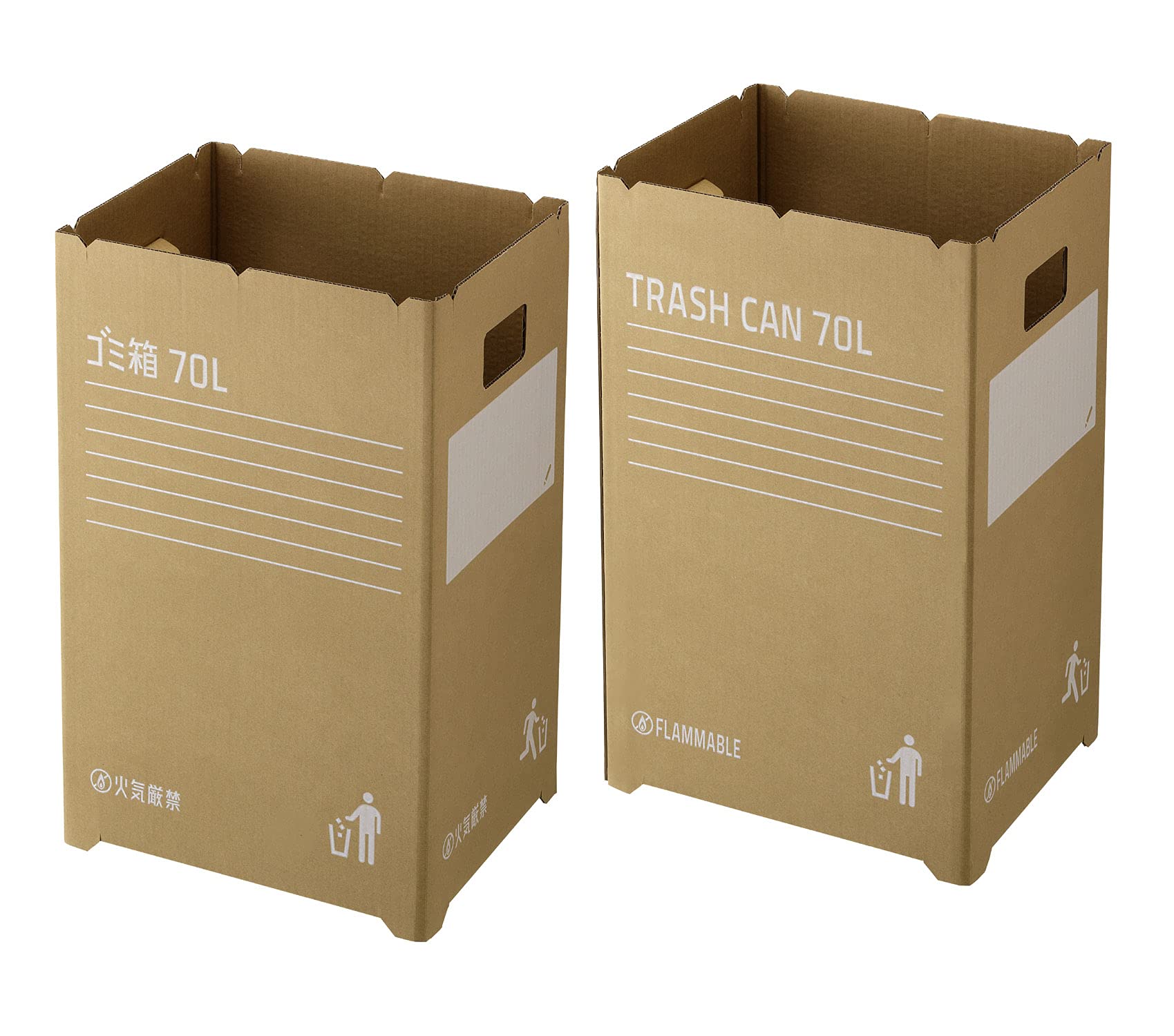 SQUIRREL SORTING CARDBOARD TRASH CAN 26.9 GAL (73 L) LEGS DUST BIN SET OF 2 70 CARDBOARD TRASH CAN SET OF 2 MADE IN JAPAN