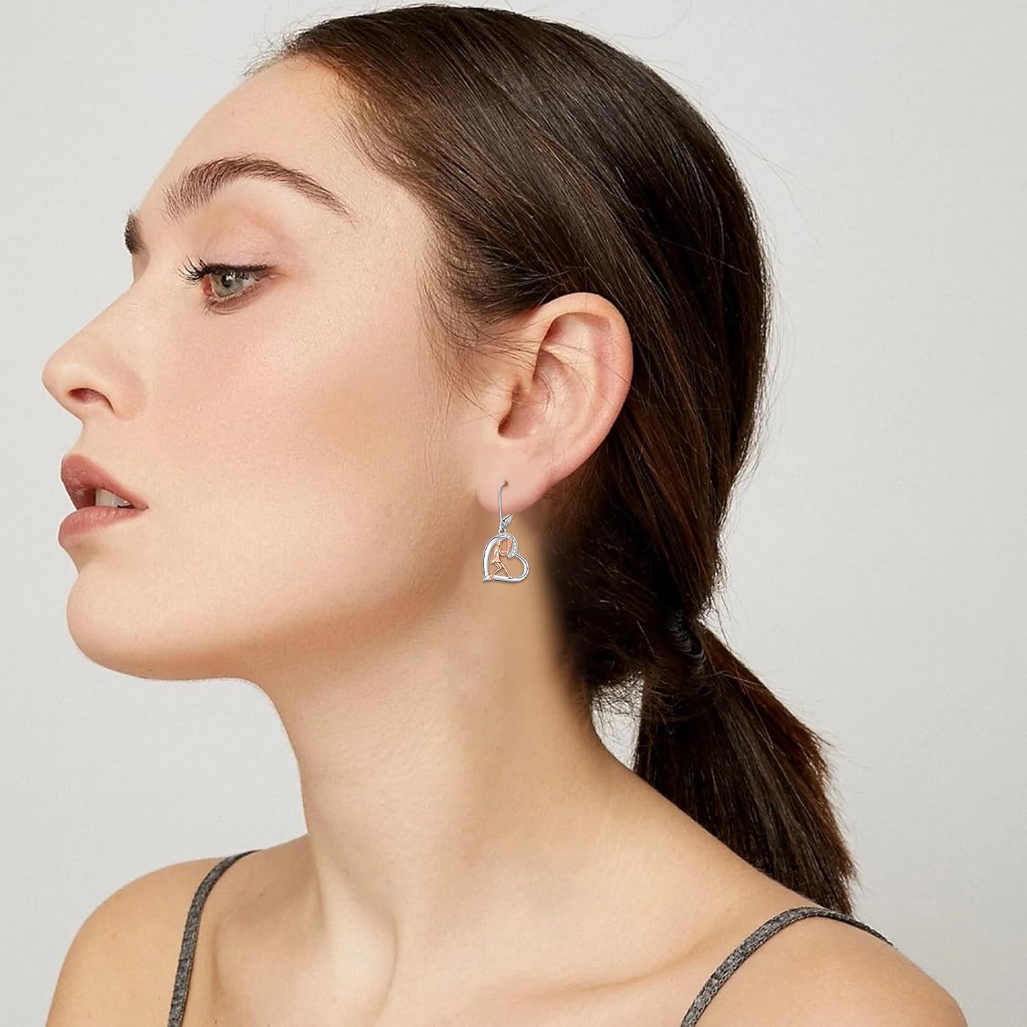 Golf/Tennis/Volleyball Earrings 925 Sterling Sliver Heart Dangle Earrings Sports Jewelry Birthday Gifts for Women Mom Girlfriend - Image 3