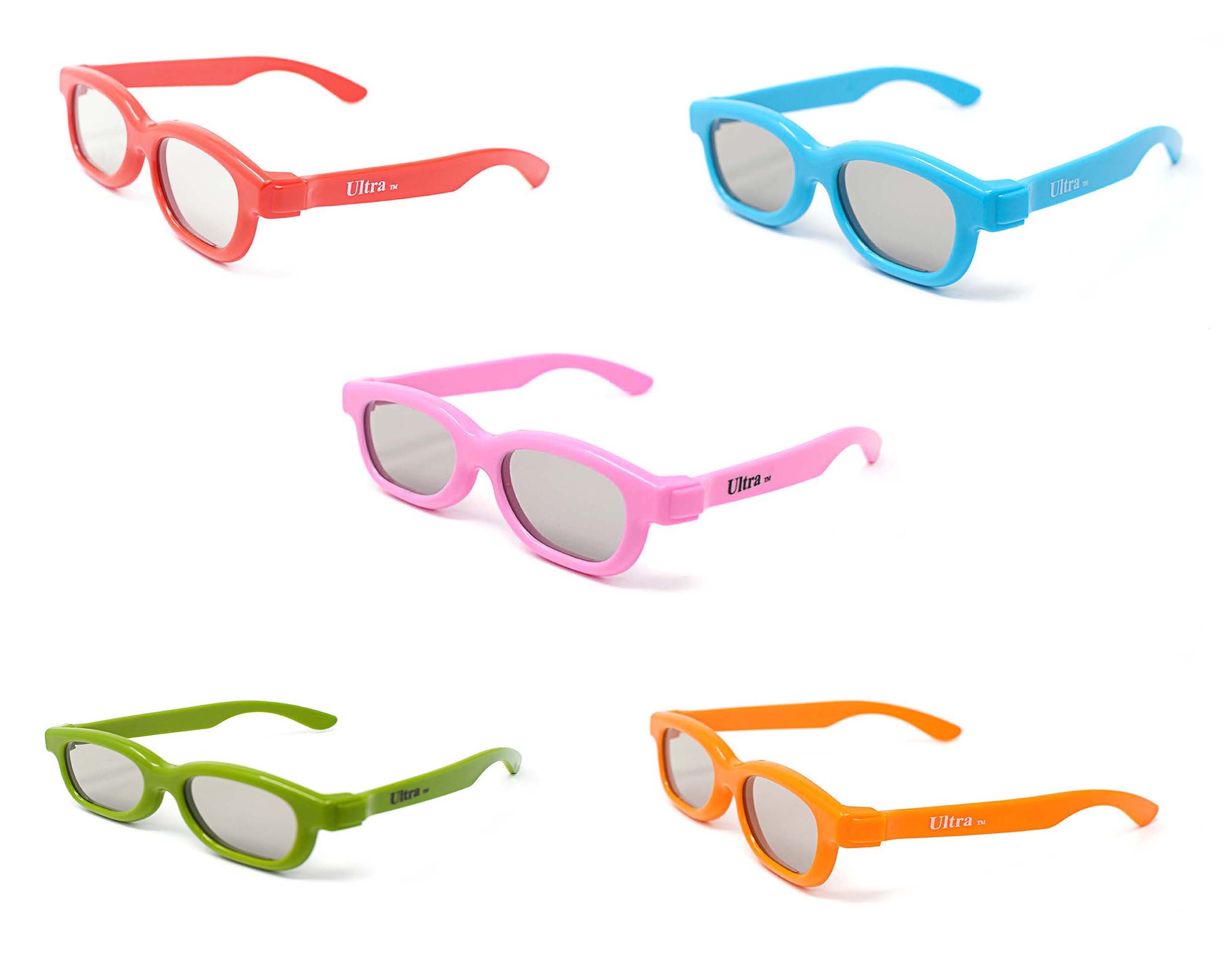 Ultra 5 Paires Mixtes Lunettes 3D pour Enfants A Utiliser avec Tous Les Passives Téléviseurs Projecteurs Cinéma et Films RealD C