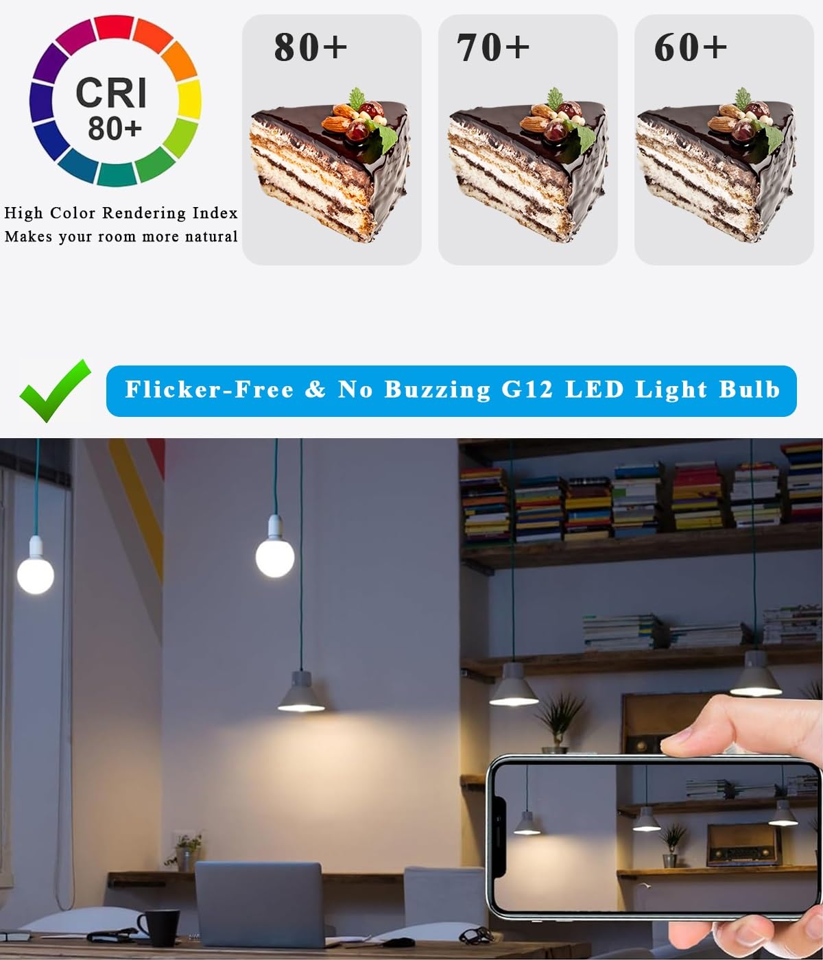 Lampadina LED G8.5 da 8 Watt Sostituisce la lampadina a ioduri metallici Powerball G8.5 CDM, lampadina di ricambio CDM-TC/CMH/HID/ T4.5, confezione da 4(3000K Warm White)