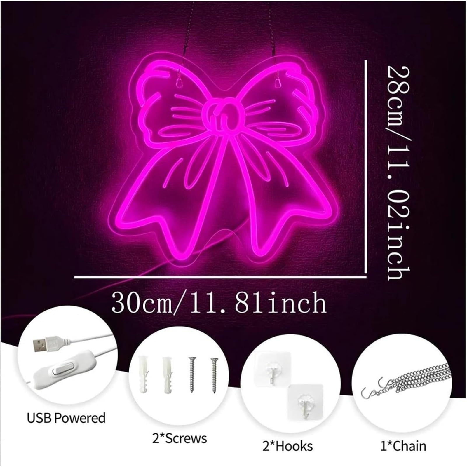 Letrero de neón Para lámpara de neón palabra prestada Para Arco para letrero para brillo luz LED Para rosa