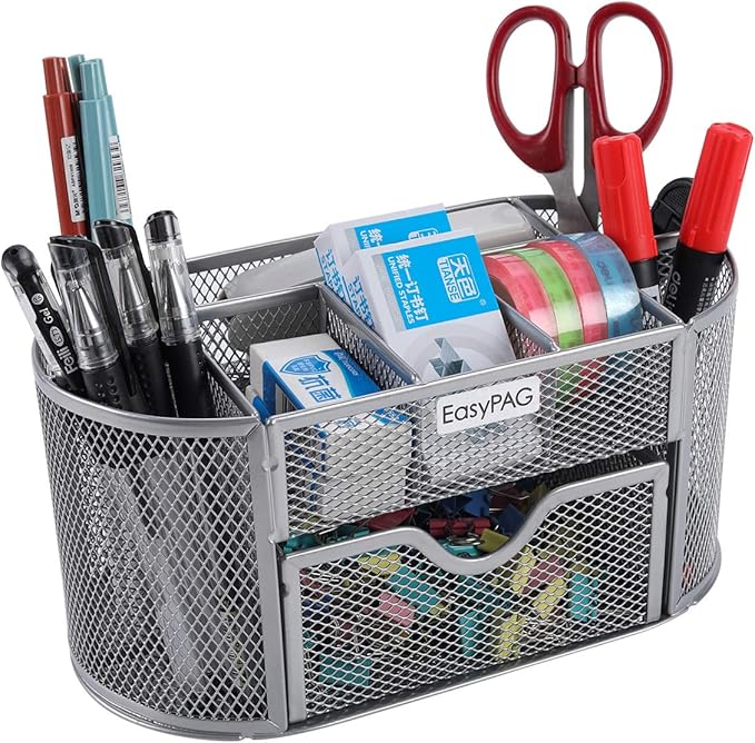 EasyPAG Desk Organizer Mesh Desktop Office Supplies Multi