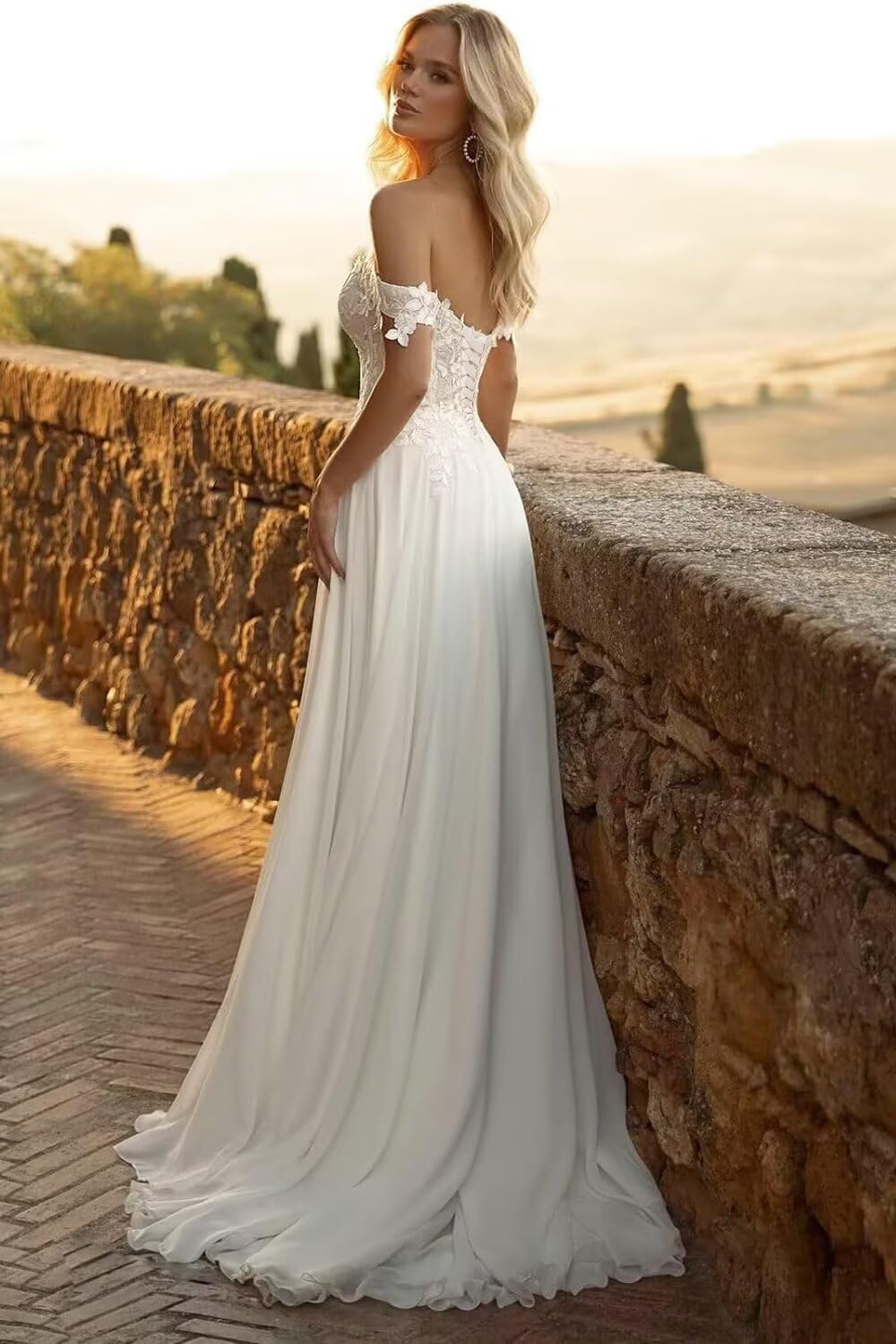 Wedding Dresses for Bride Mermaid Satin Lace Boho Bridal Dress Long Sleeve Beach Bridal Gowns with Slit - Image 2
