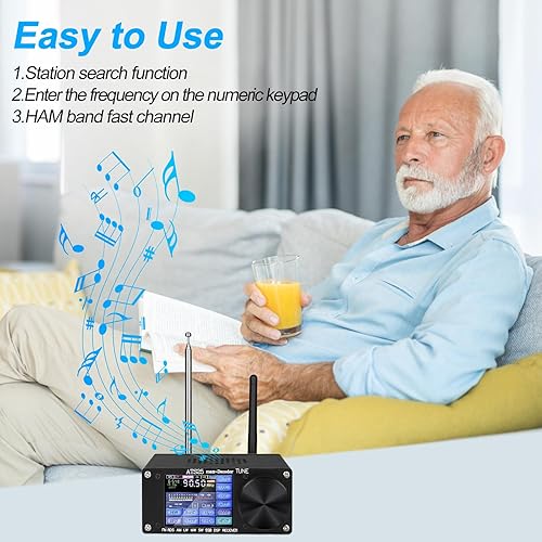 Miniatura 7 de SI4732 ATS-25 max-DECODER Receptor de radio, versión 4.17 añade CW, función de decodificación RTty, función WiFi, cuatro espectros de audio,