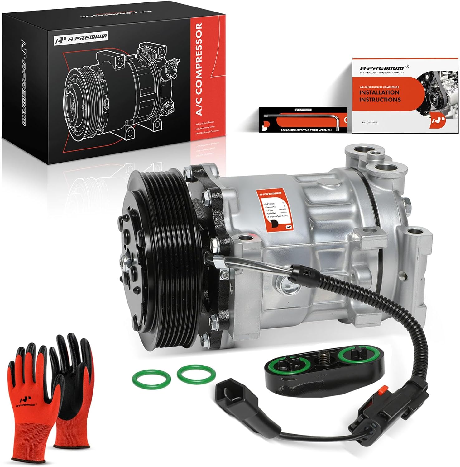 A-Premium Air Conditioner AC Compressor with Clutch Compatible with Dodge Dakota Ramcharger Durango Ram 1500 2500 3500 4000