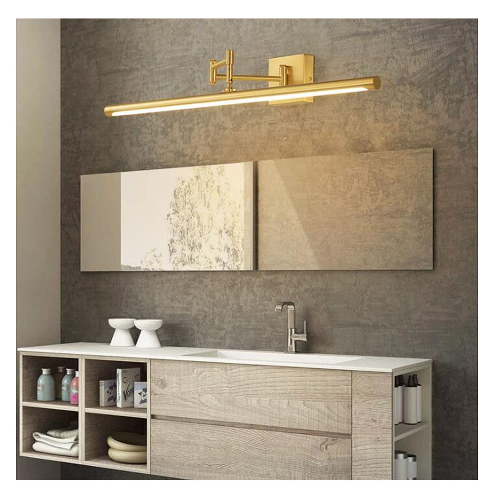 Miroir avant lumière rétro réglable pour un maquillage parfait en salle de bain