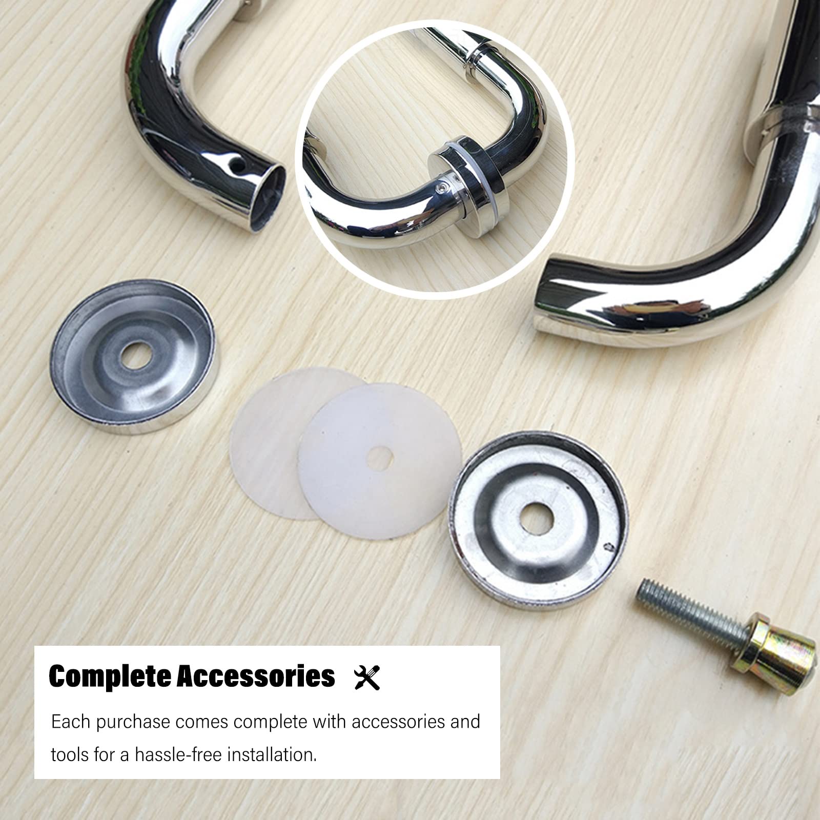 Manija de Acero Inoxidable para Puerta corrediza de Vidrio - Tirador de acrílico Transparente de Doble Cara para Entrada, mamparas de Ducha, herrajes para Puertas Principales - Diseño durade