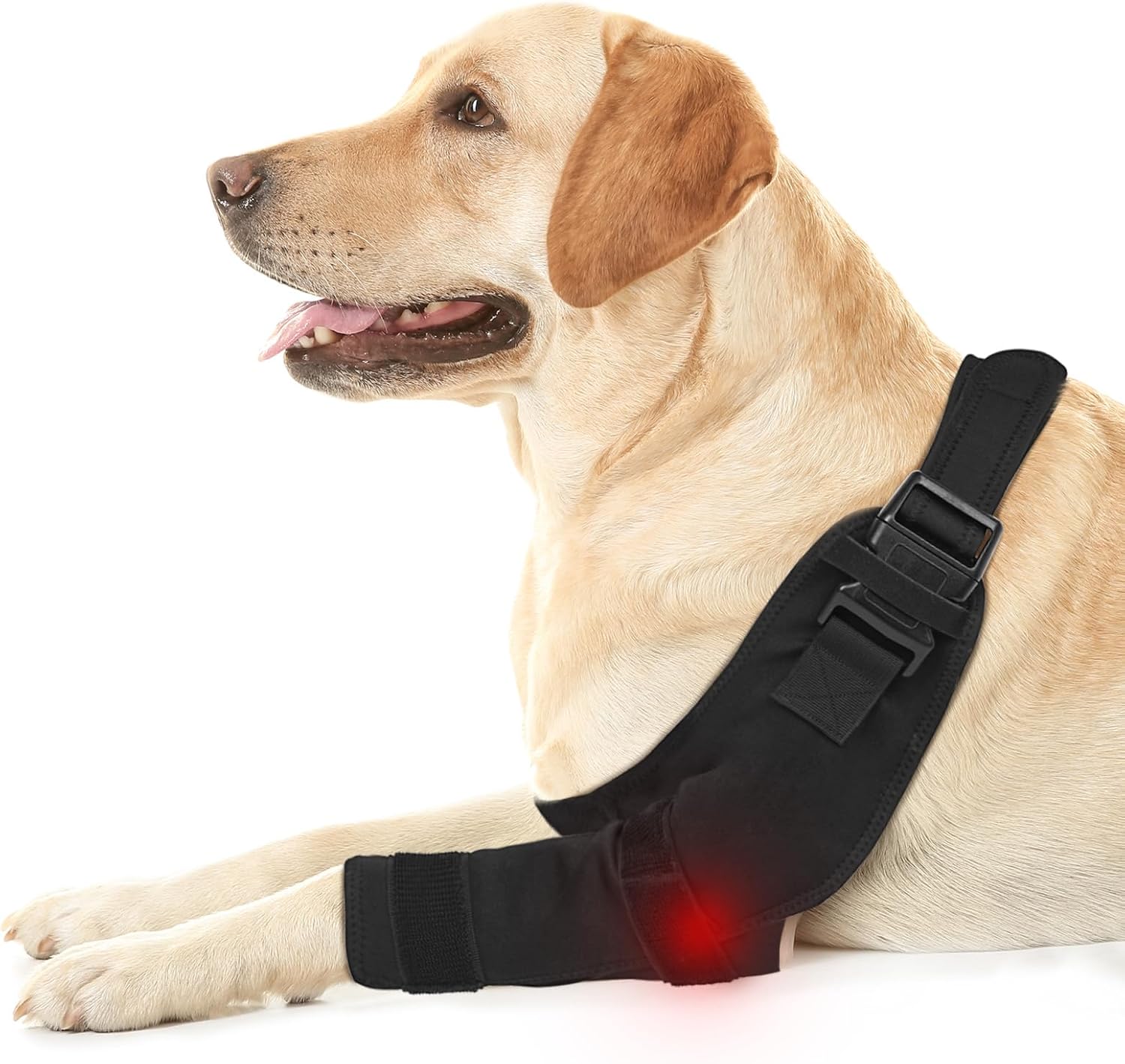 Dog Elbow Protector Brace Sleeve for Elbow Dysplasia Arthritis Pressure Sores Dysplasia Calluses – Breathable Adjustable Dog Front Leg Sleeve Anti-Licking for Post-Surgery Care Recovery(Left Leg, L)