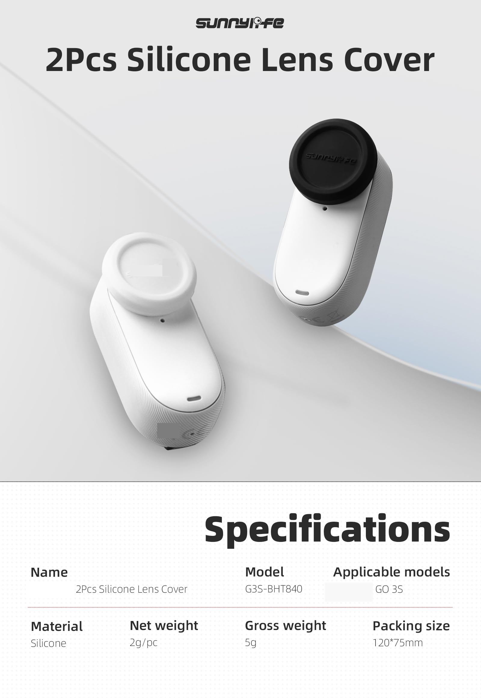 2 Pz Manicotto Protettivo Per Insta360 GO 3S Obiettivo Custodia Protettiva Silicone Lens Cap Copertura Protettiva Della Macchina Fotografica Vano Batteria Caso Antipolvere Copertura Protettiva