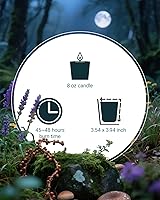 Vista 6 de Orchid Haven - Vela perfumada para relajación nocturna, vela de cera de soja de 48 horas con mecha de madera y aceites esenciales para promover