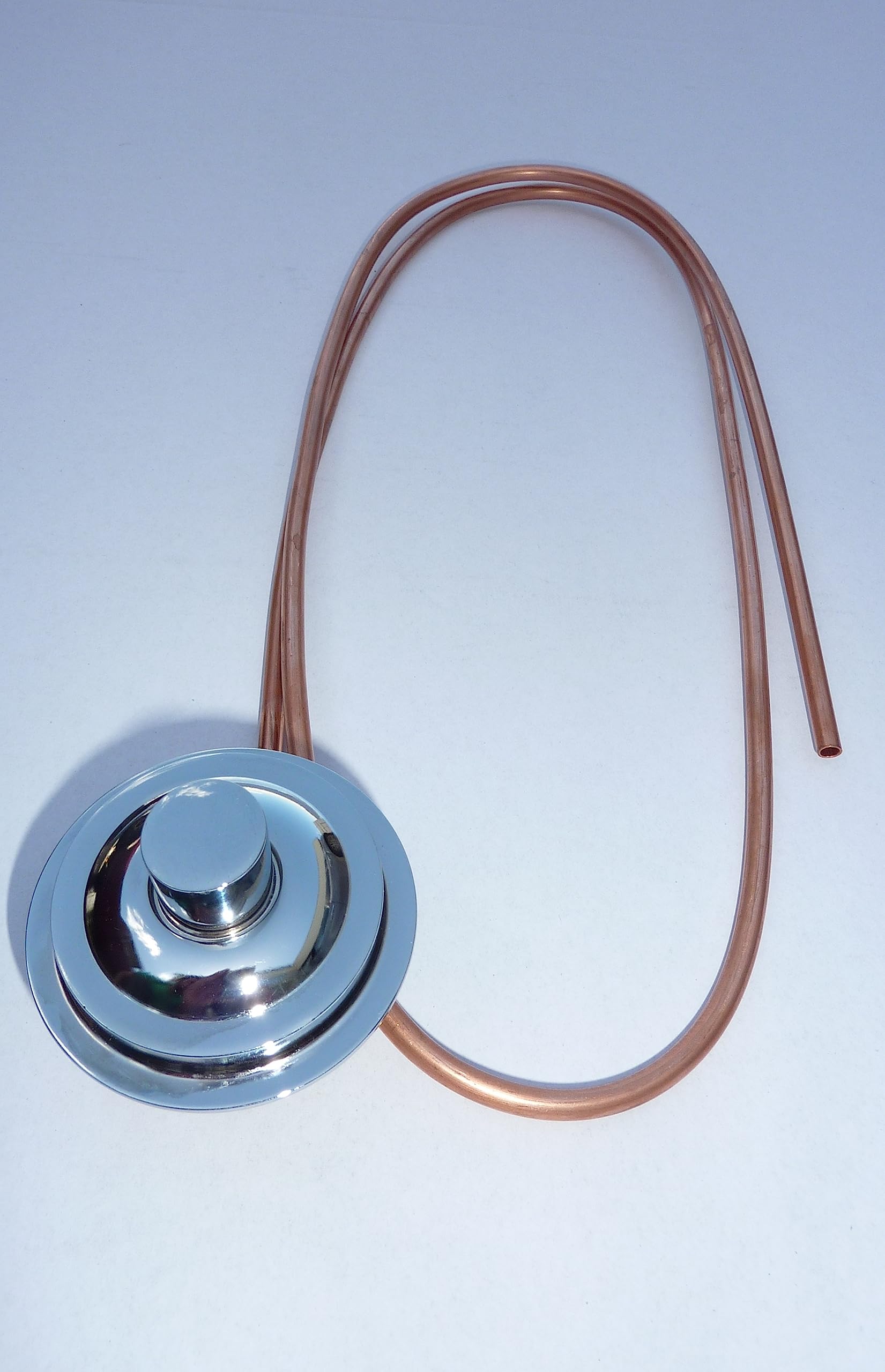 Pulsante Per Cassetta WC In Ottone Spazzolato Quadrato 78 Mm - Per Cisterne A Cavo - Apres Rhodos - 4