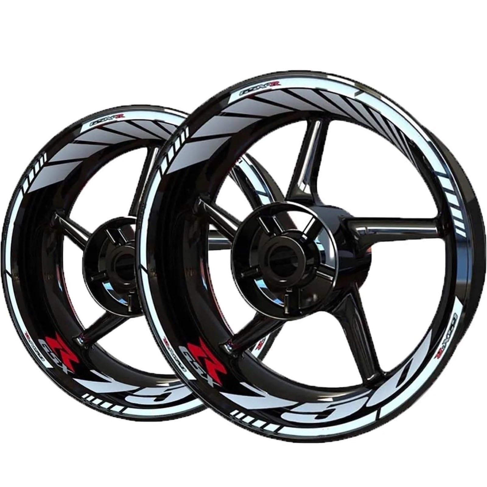 XWDPDNHHD Wheel Stickers Motorcycle Wheel Sticker Decal For Suzuki GSXR 750 GSXR750 Rim Tyre Stripe Tape Decoration Hub Stickers Decals Rim Decal(Color 6)