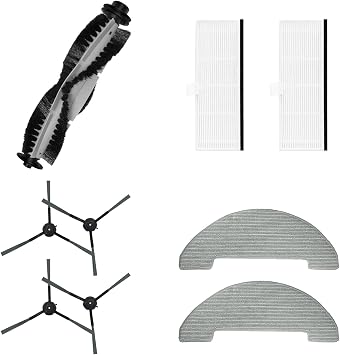 9 PCS Robot Vacuum Cleaner Accessories for Vactidy Nimble T7 T8, 4xSide Brush/1xMain Brush/2xPads/2xFilter
