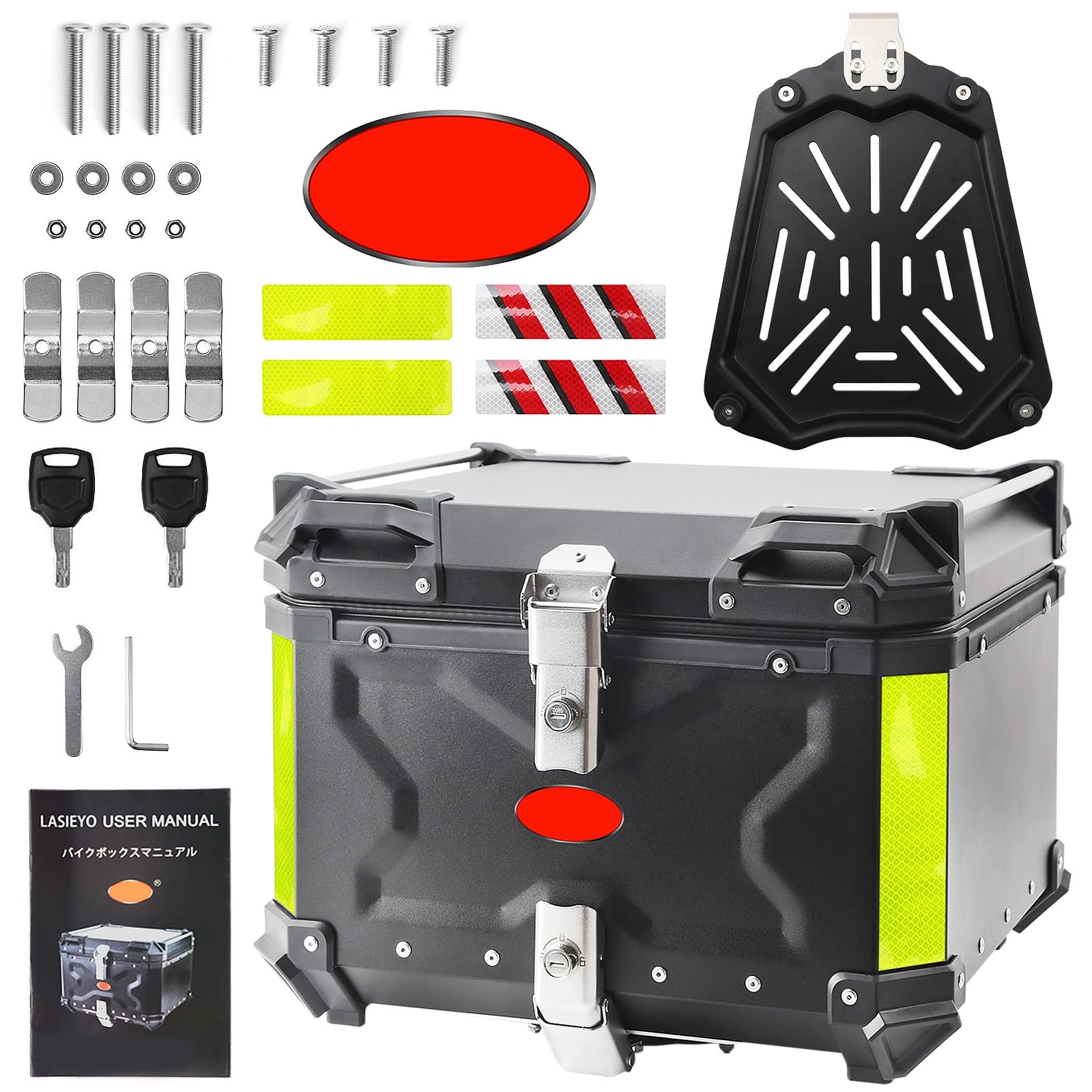 Valise de moto en aluminium étanche 55 l