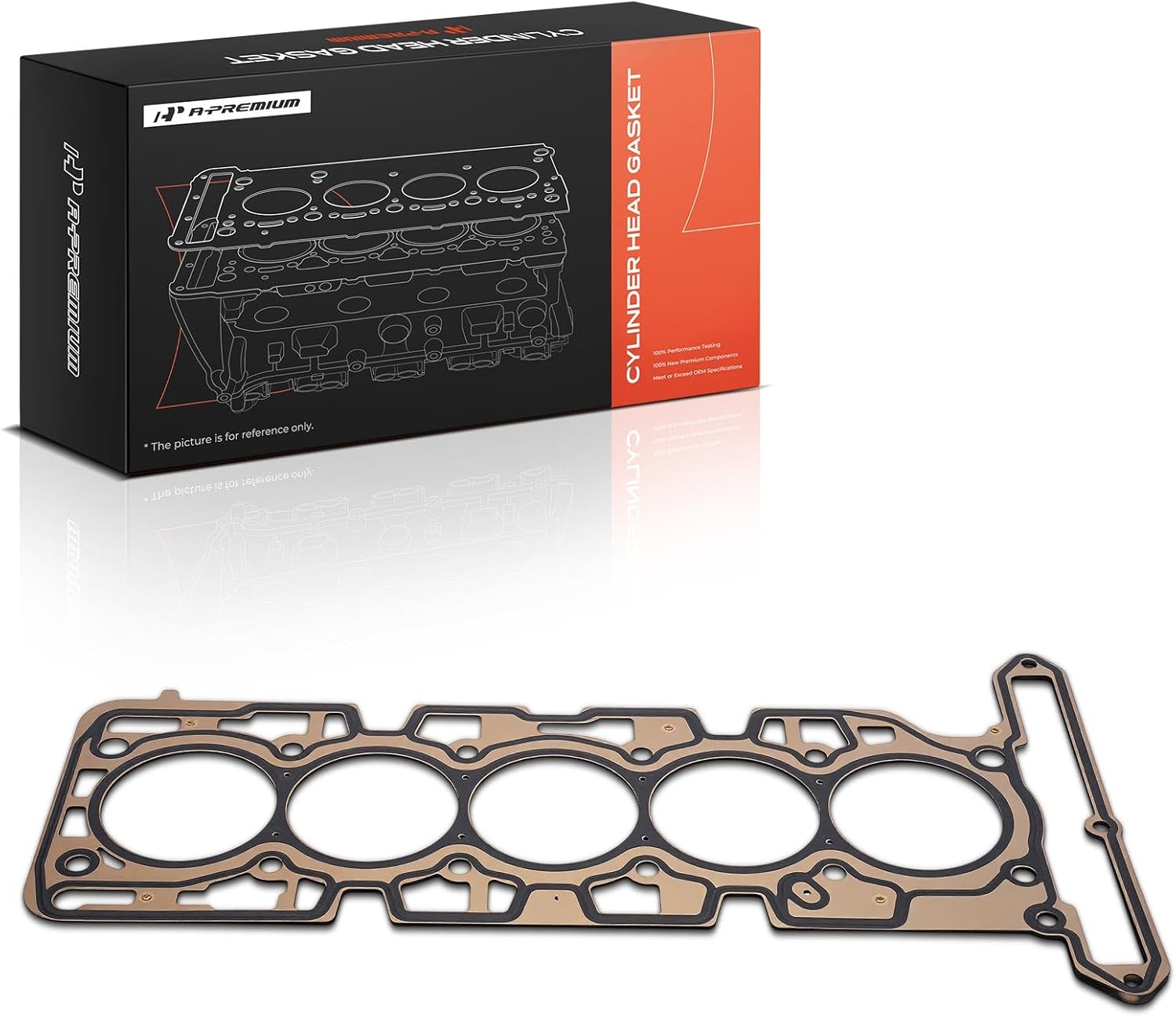 A-Premium L5 3.7L Engine Cylinder Head Gasket Compatible with Chevrolet Colorado 2007-2012 & GMC Canyon 2007-2012 & Hummer H3 2007-2010, H3T 2009-2010 & Isuzu i-370 2007-2008, Multi-Layer Steel