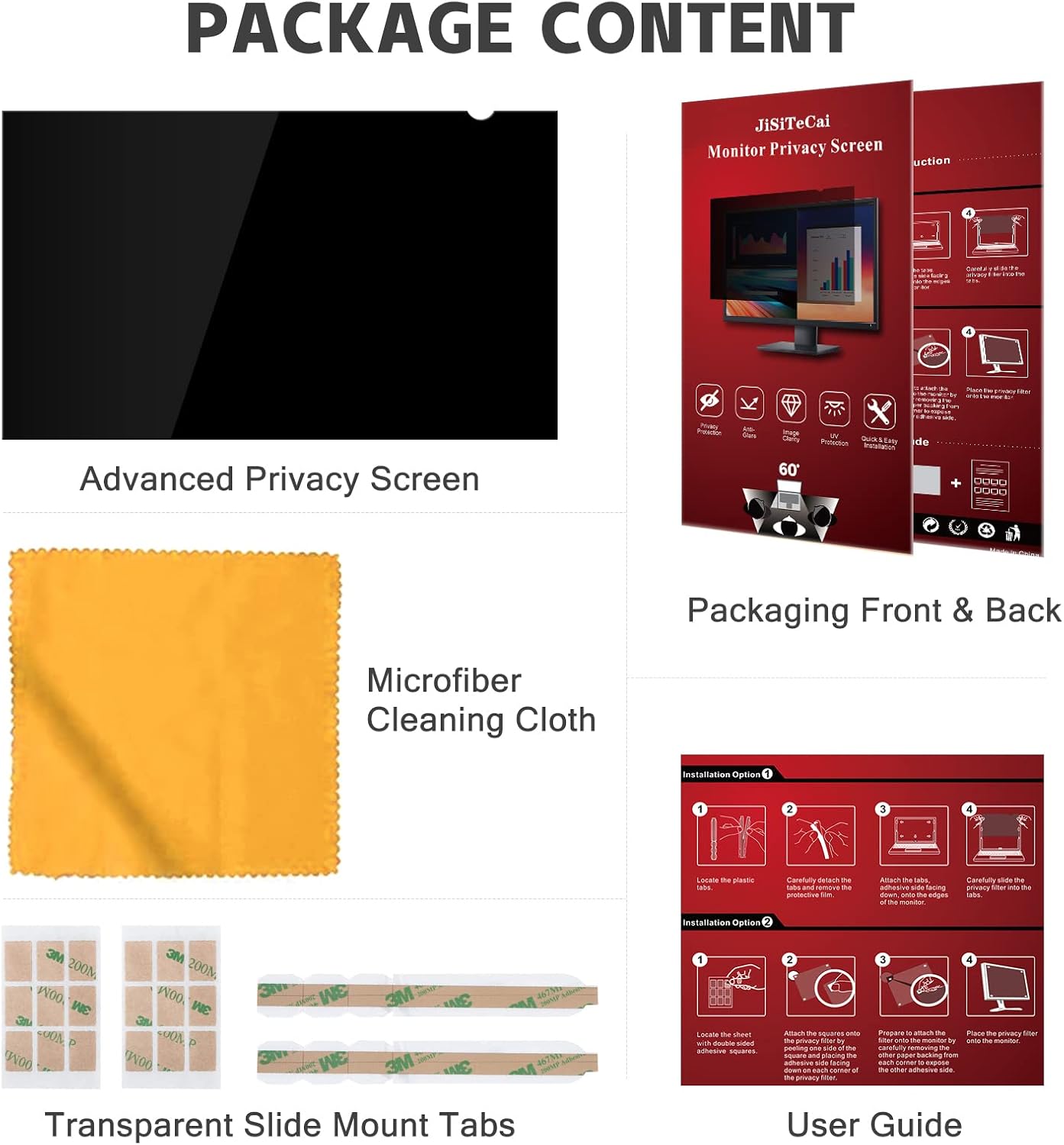 23 Inch -（16:09） Aspect Ratio Computer Privacy Screen Filter for Widescreen Computer Monitor - Anti-Glare - Anti-Scratch Protector Film for Data confidentiality