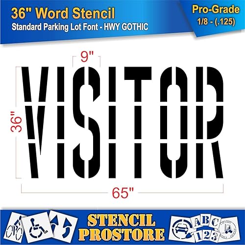 Miniatura 2 de Plantillas para marcar pavimentos  plantilla de visitantes de 36 pulgadas  36 pulgadas x 65 pulgadas