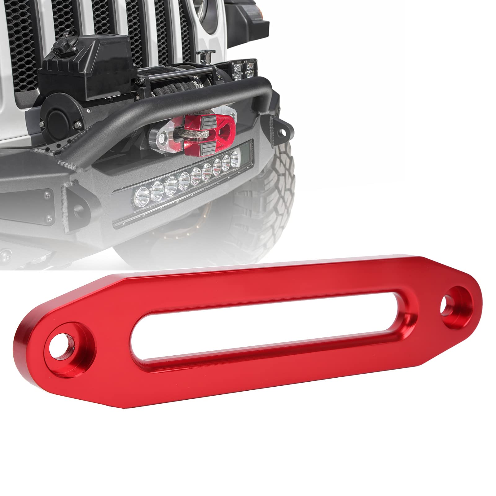 Verricello Passacavo,Passacavo per Verricello Blocco Fune per Porta,Verricello per Fuoristrada,10in Universale Fune di Traino Accessori Automobilistici