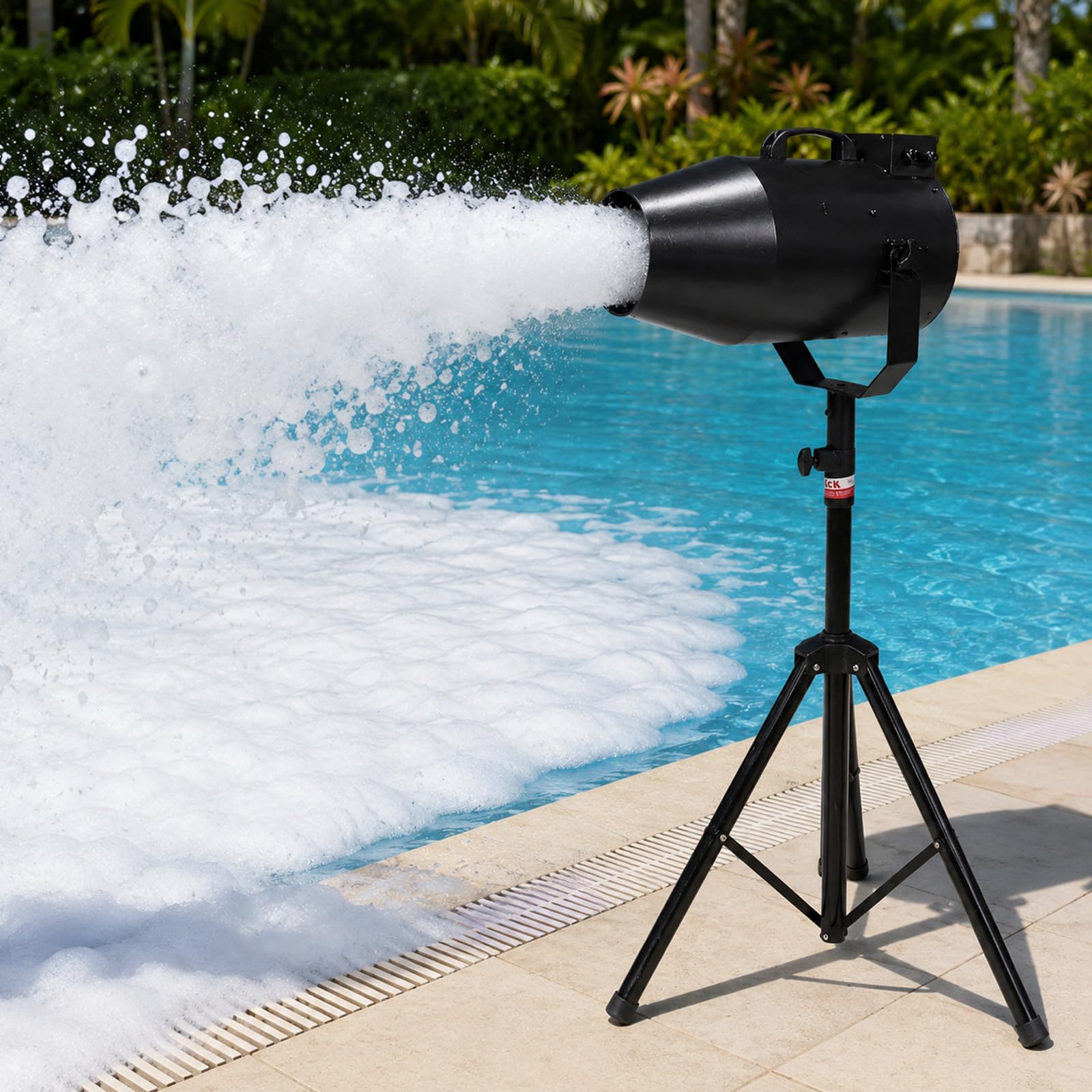 Máquina de espuma para piscina y jardín con sistema portátil completo Black