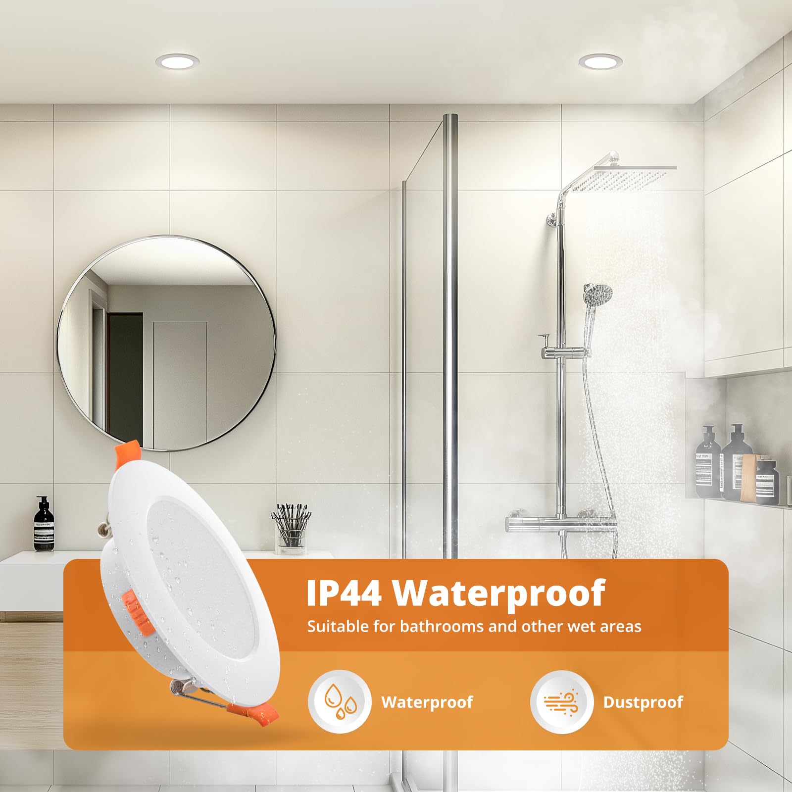 wowatt Faretti Led Da Incasso Per Cartongesso - Faretti Da Soffitto Dimmerabile 7w Faretti IP44 Caldo 2700k Neutro 4000k Freddo 6000k 75-90mm 600lm Ultrasottili 220-240v Faretto Led Incasso Set Di 20