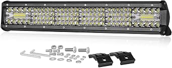 18 Inch LED Light Bar, Niking Auto 408W Quad Row Off Road LED Driving Lights Spot Flood Combo Beam Fog Lights Work Light for Trucks Polaris RZR Pickup ATV UTV SUV Marine Boat