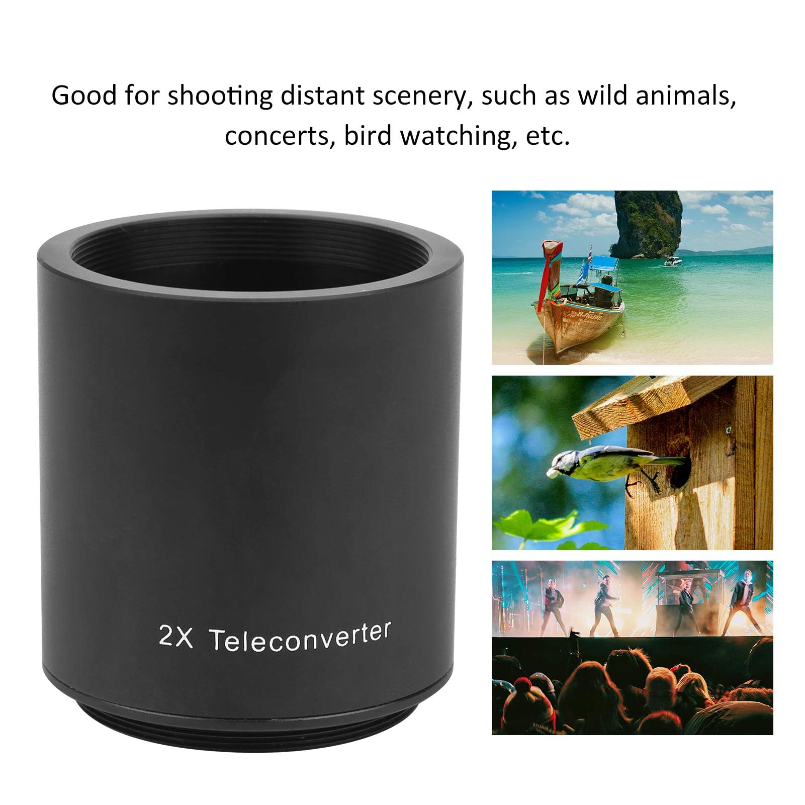 Dpofirs 2X téléconvertisseur d'objectif de convertisseur, pour Monture à baïonnette M42mm 650-1300mm 900mm 420-800mm, utilisé Entre Les appareils Photo Reflex, objectifs, Animaux,