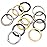12 Pack 1-1/4Inch Assorted Round Carabiner Snap Clip, Metal Keychain Ring, Spring O Rings for Replacement Purse Strap, Paracord Lanyard Clips, Pet Collar, Keychain Rings Hardware DIY Crafts Making