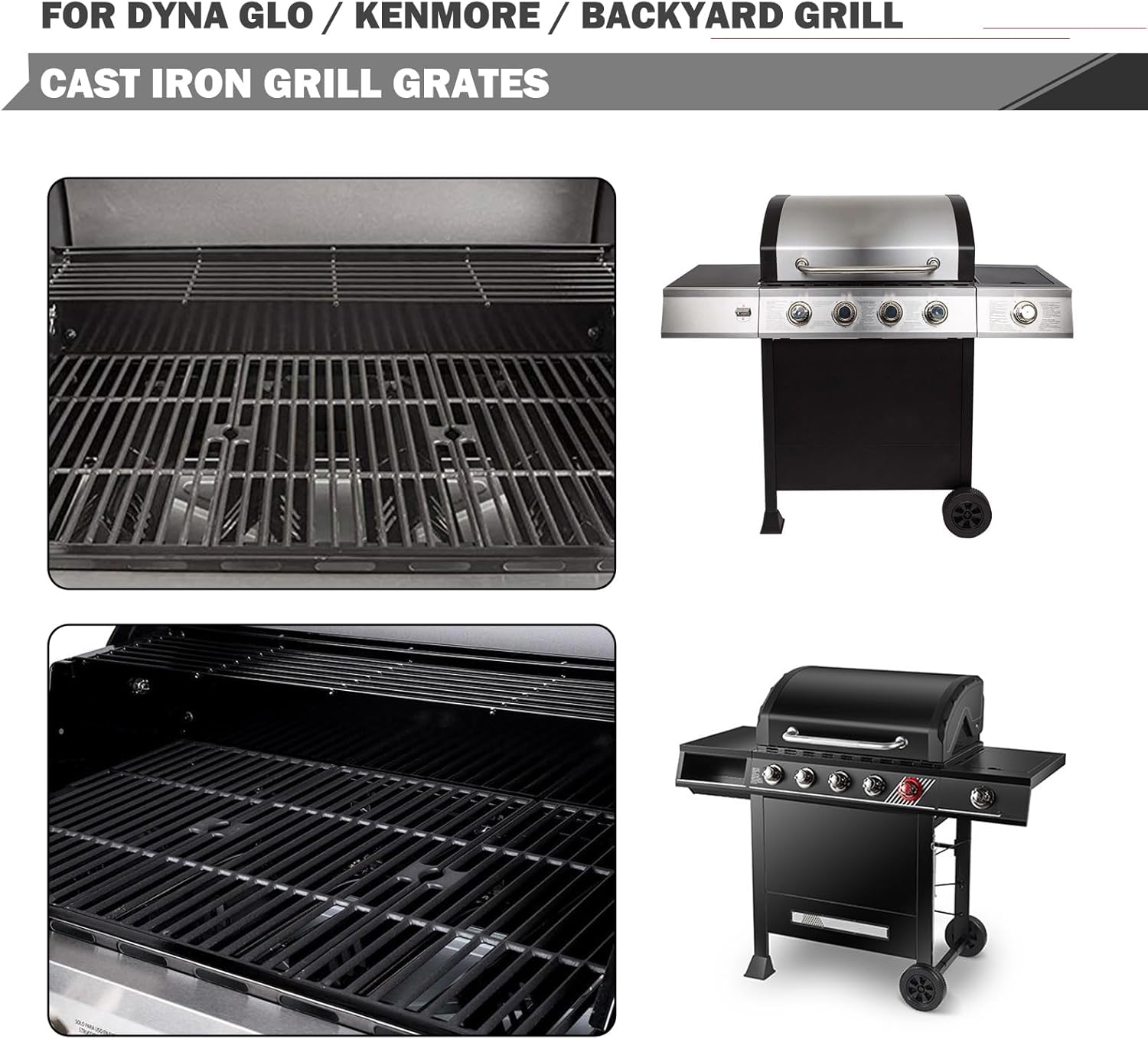 DGH474CRP DGF493BNP Grill Grates Replacement Parts for Dyna Glo Grill Parts DGB495SDP-D Kenmore Grill Grates Parts 146.23678310 Backyard Grill Replacement Parts BY13-101-001-12 Cooking Grates Parts