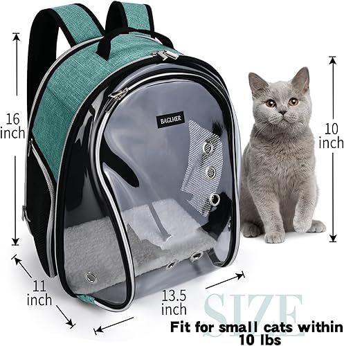 Miniatura 5 de BAGLHER Mochila transportadora para gatos con burbujas  Mochila para perros aprobada por aerolíneas para mascotas pequeñas, cachorros, perros,