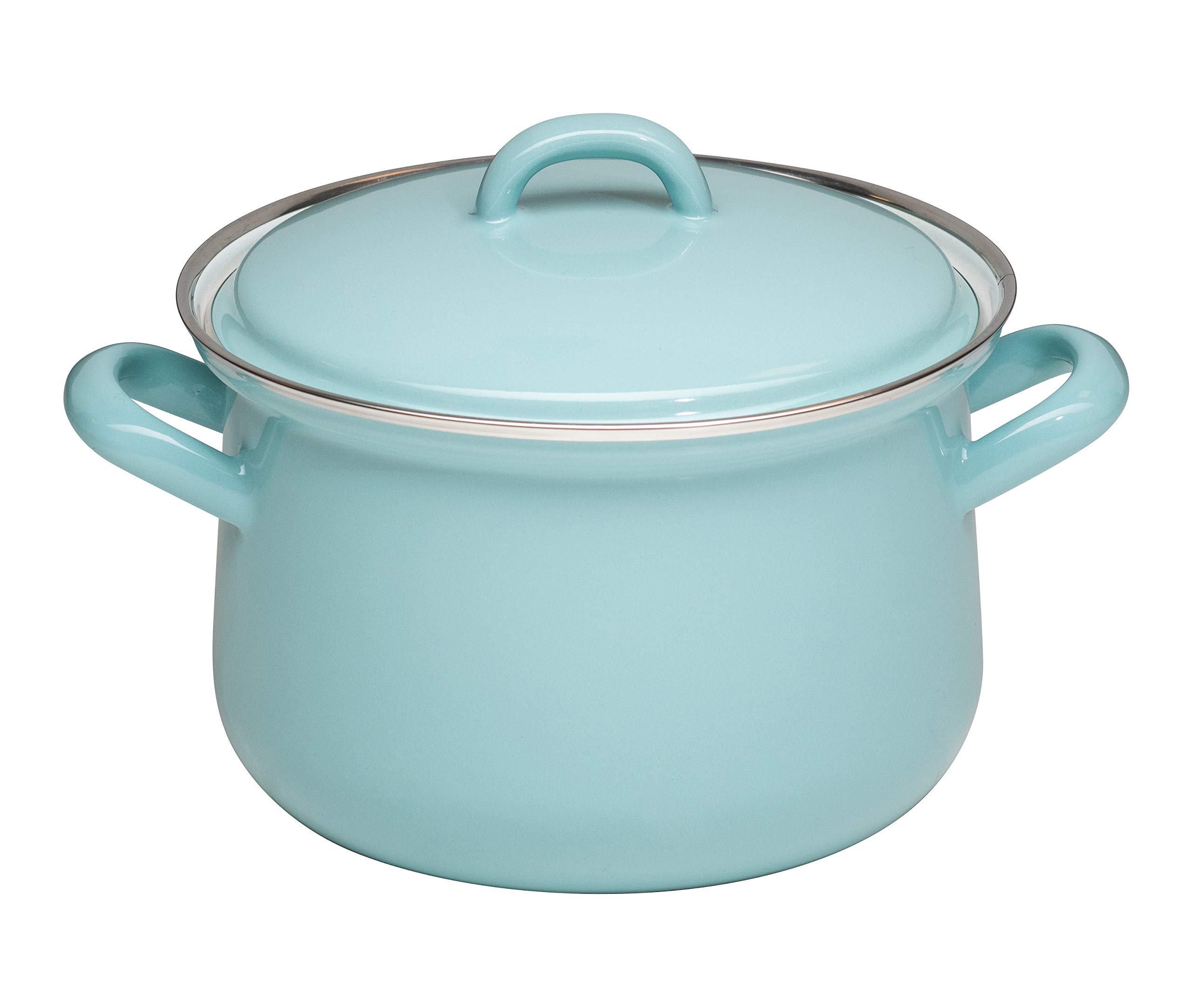 Riess, 0606-109 Casserole Pot with Lid 16 cm, 1.5 L, Natural Green Light, Green, 1.054 kg, 16 cm Diameter, 1.5 litres