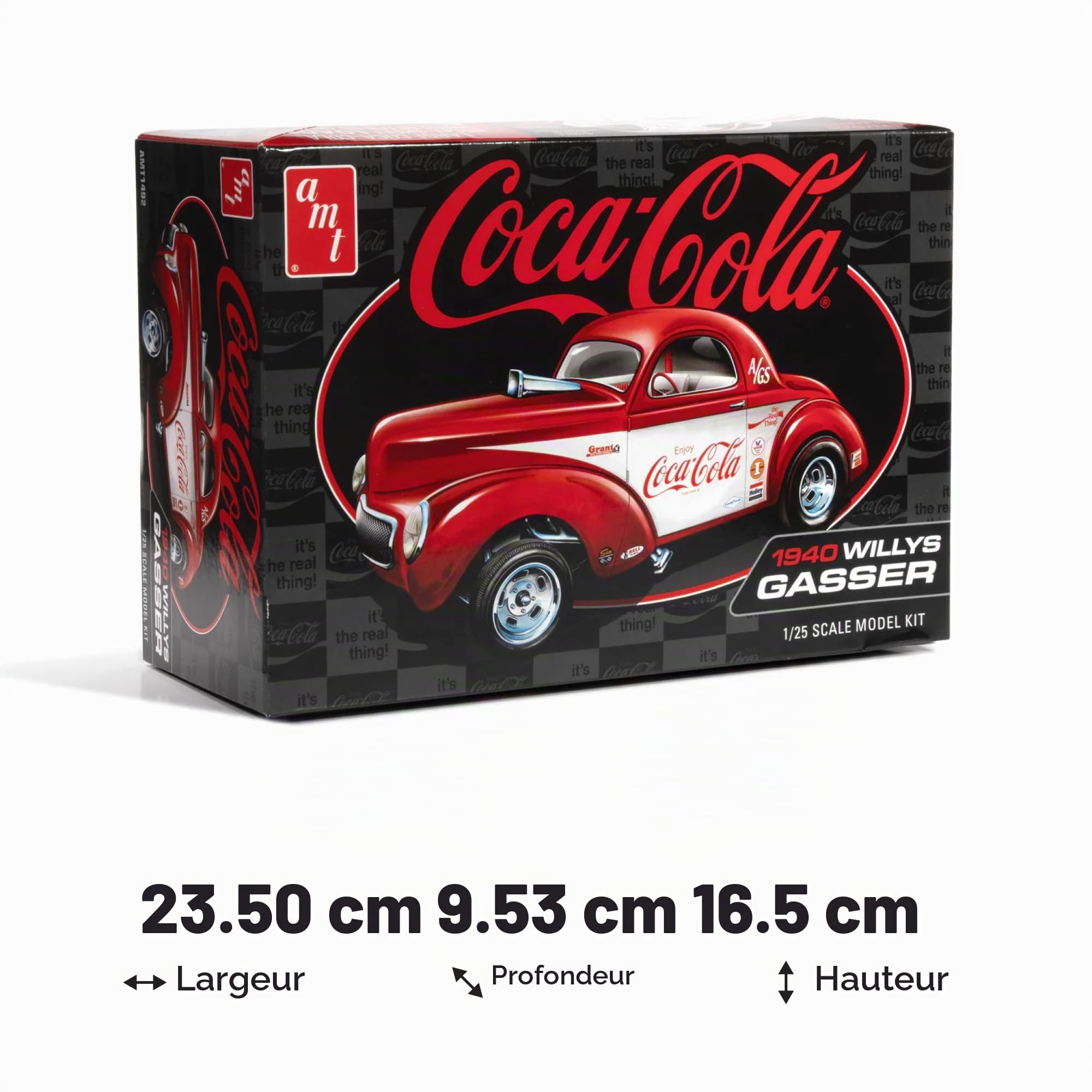 AMT 1940 Willys Coupé (Coke Race Team) Kit de maquette à l'échelle 1:25