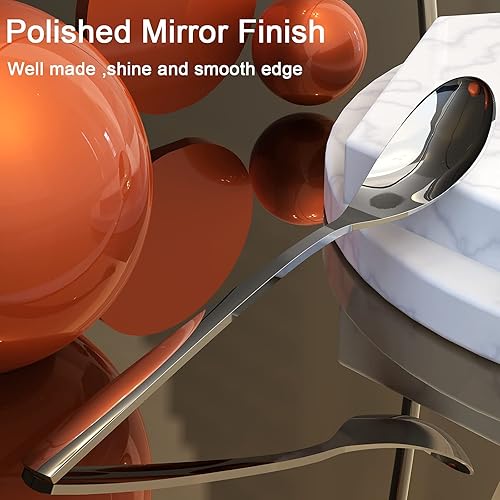 Miniatura 4 de Cucharas de café, 2 cucharaditas GLAMFIELDS con mango largo, juego de cucharas de café Demitasse de 6 pulgadas, cucharas de café expreso de acero