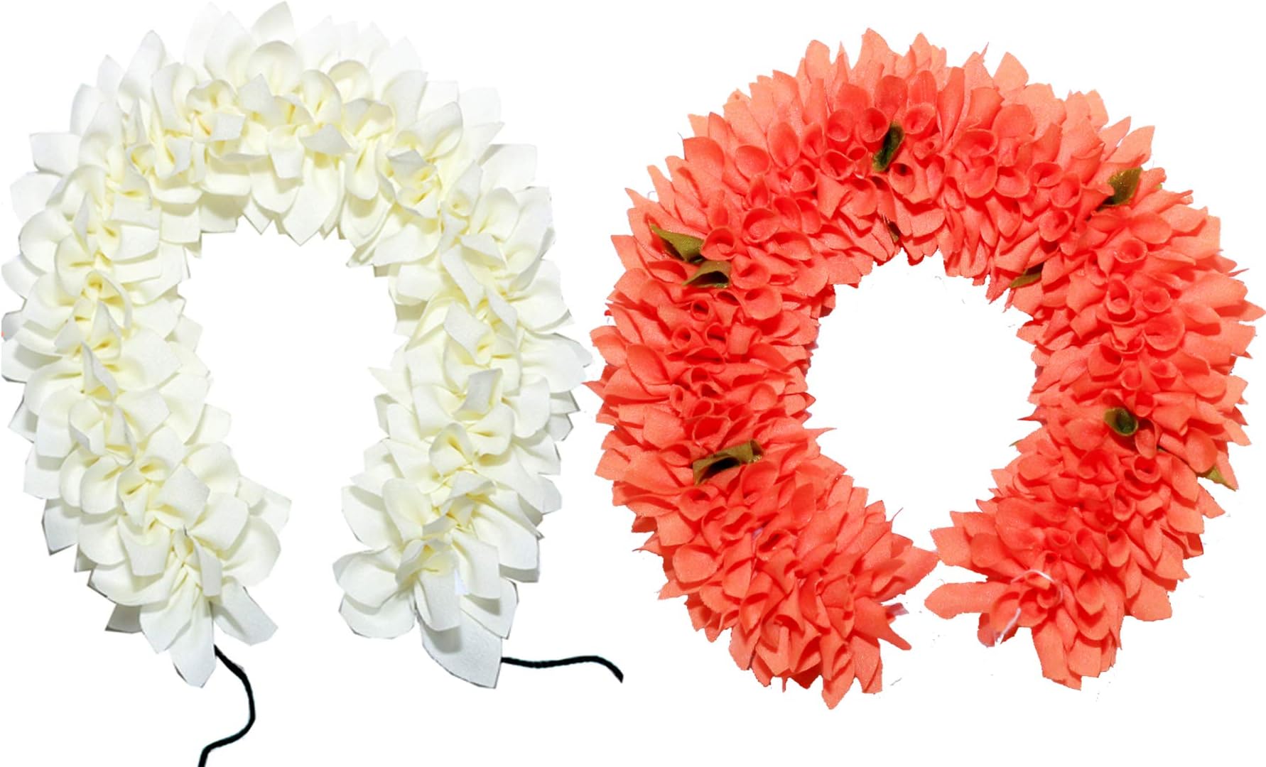 Daedal crafters- Pack of Two Gajra (White and beige) DC217