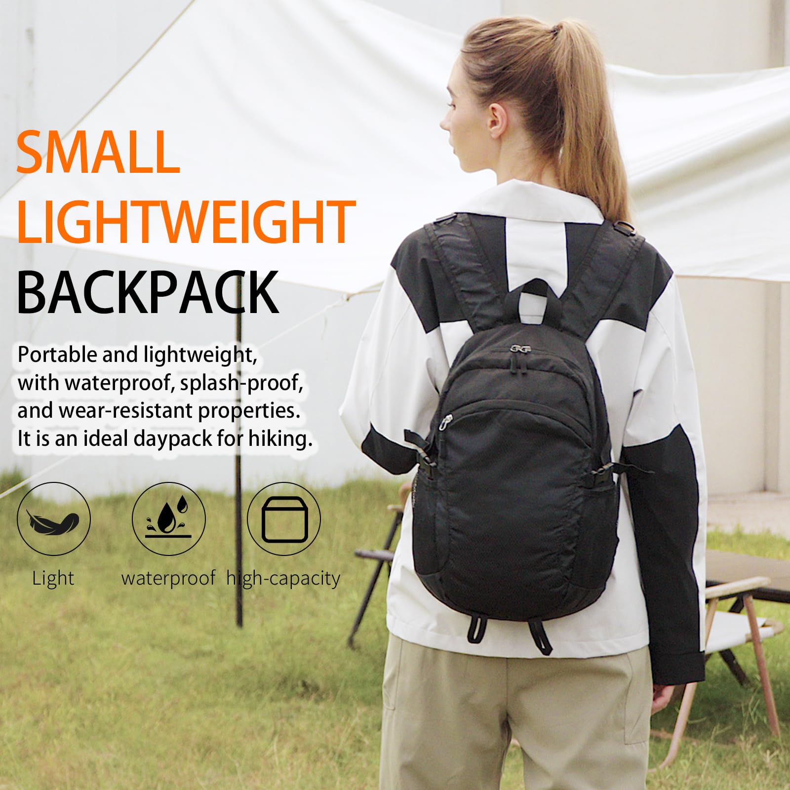 SFIUYDS 15L Waterproof Hiking Backpack – Lightweight Packable Daypack For Travel, Hiking & Daily Use