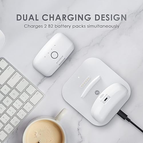 Miniatura 3 de BOBOVR Twin Charger StationDock for B2 Battery PackUltra-Thin Design Magnetically Supply Power to 2 B2 Battery Packs at The Same Time