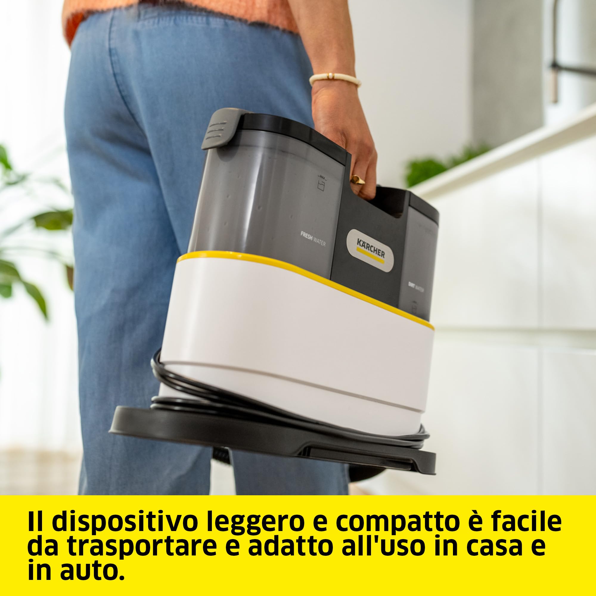 KÄRCHER Lavatappeti Smacchiatore SE 2 Spot Care, potenza assorbita: 450 W, serbatoio acqua pulita: 1,5 l, superficie: 2,89 m², peso: 4,2 kg, bocchetta poltrone, ugello per macchie, detergente RM 519