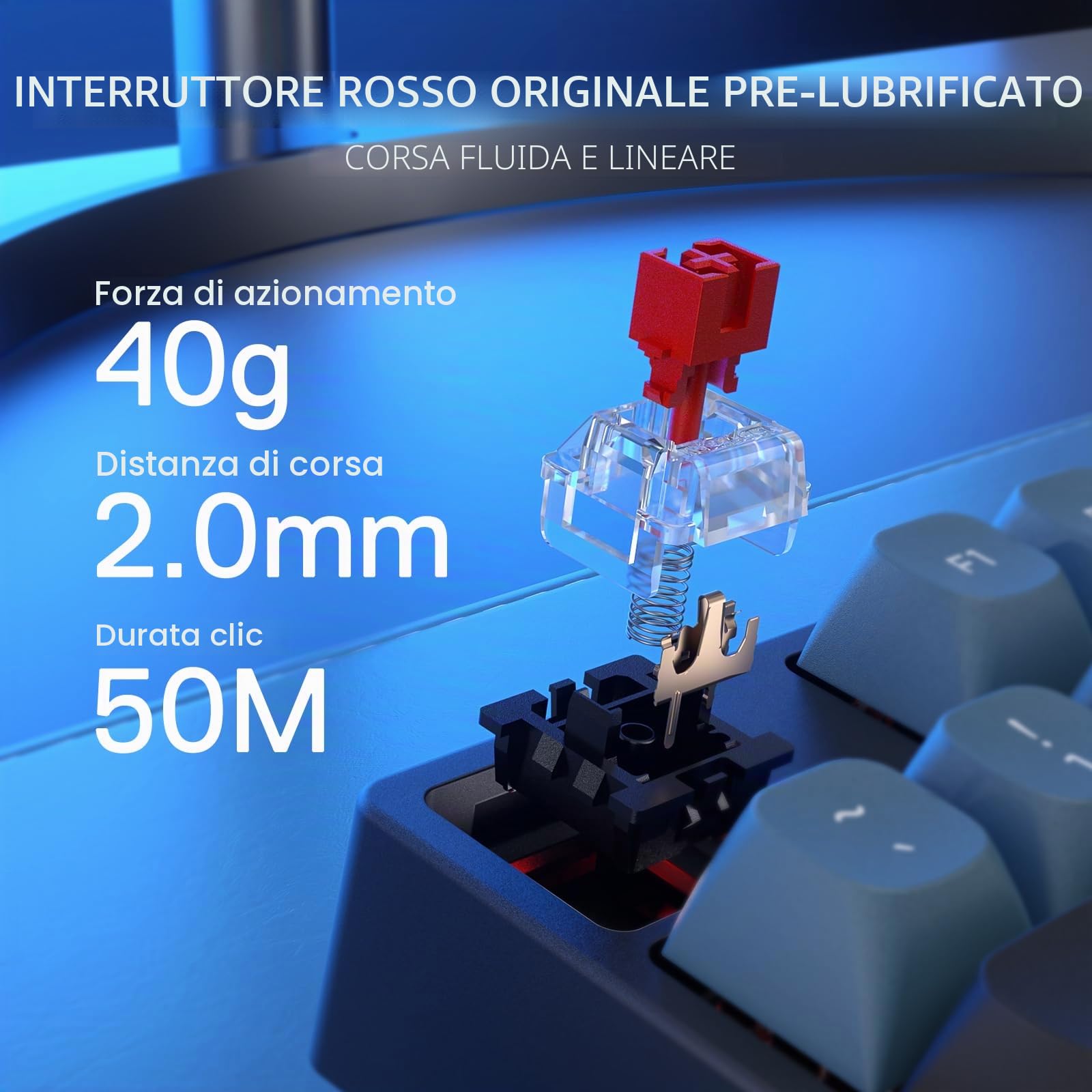 Redragon K582 SE Tastiera Gioco RGB 104 Tasti Hot-Swap PBT US | tastiera gioco RGB cablata 104 tasti meccanica hot-swap migliorata riduzione rumore tasti PBT colori misti US layout