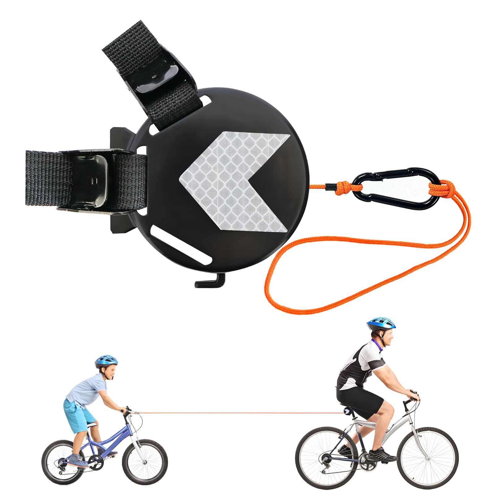 Corda Da Traino Per Biciclette - Elastica, Resistente Fino A 500 Libbre, Per Bambini E Salite - Foto 9