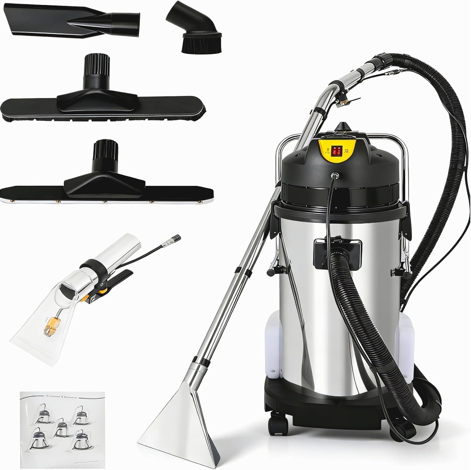 40L/11Gal Commercial Carpet Cleaner, 3 in 1 Multi-Purpose Floor Cleaning Machine Vacuum Cleaner, 1049W Professional Heavy Duty Extractor Vacuum Washing Machine for Curtain Sofa Carpet Cleaning Machine