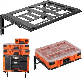 Folding Racking Shelf Compatible with Klein Tool Box, Wall Mount Shelf