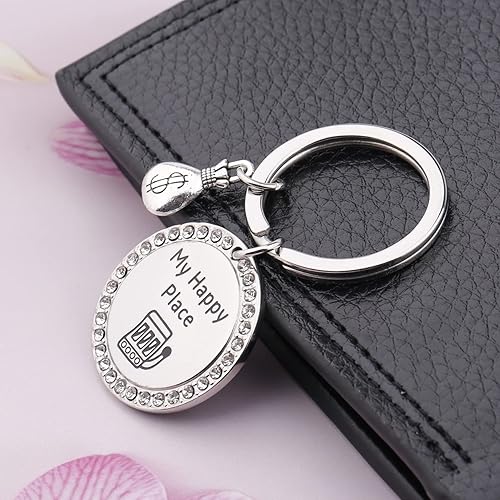Miniatura 4 de My Happy Place Llavero de juego para máquina tragamoneda, llavero para jugador, regalo para amantes del casino, regalo Lucky 777 Jackpot Jewelry