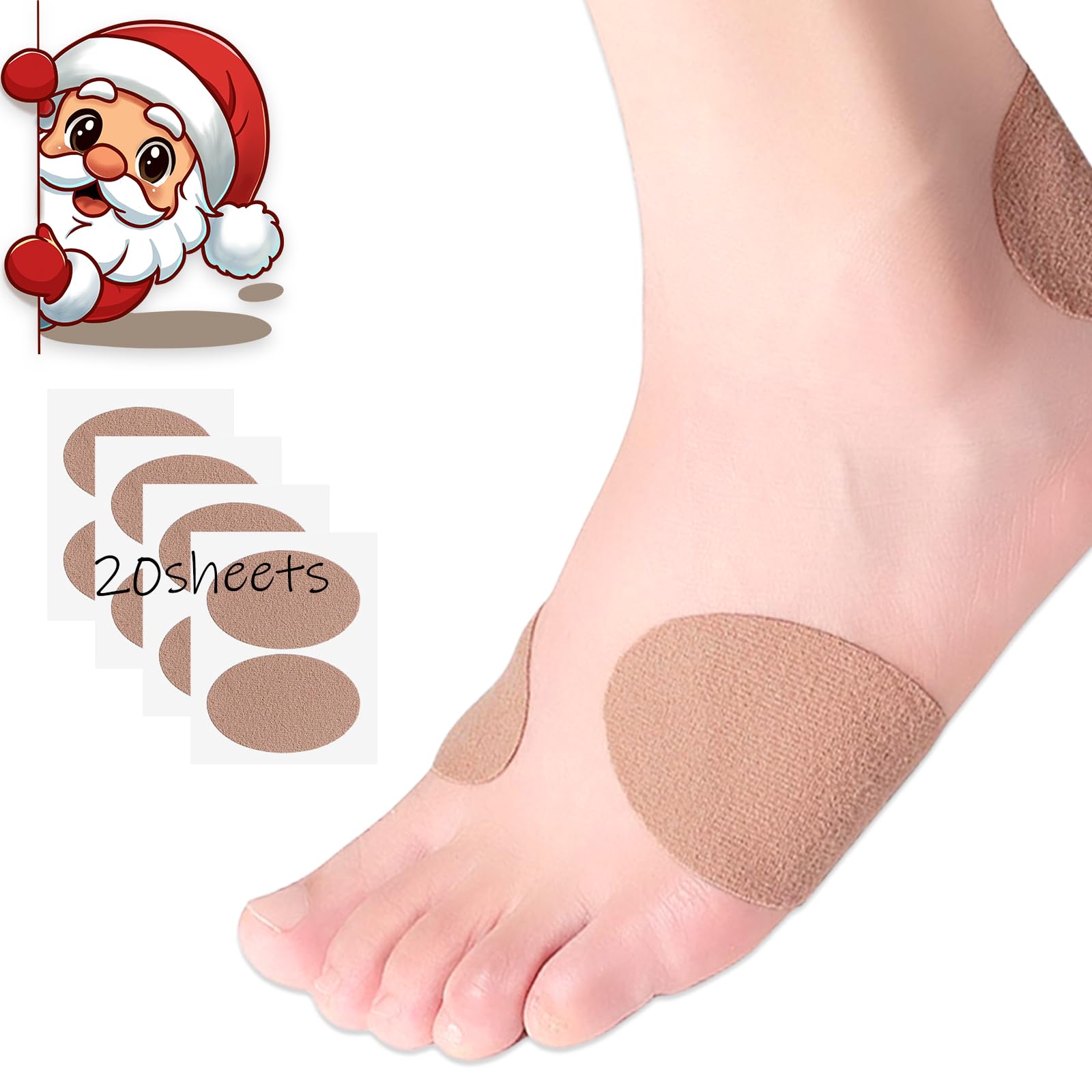 Moleskin for Blisters, Moleskin Adhesive Pads, Moleskin Padding for Feet, Shoes, Toes, Heel | Blister Prevention Tape Patch - 20 Sheets (40 Pieces Total)