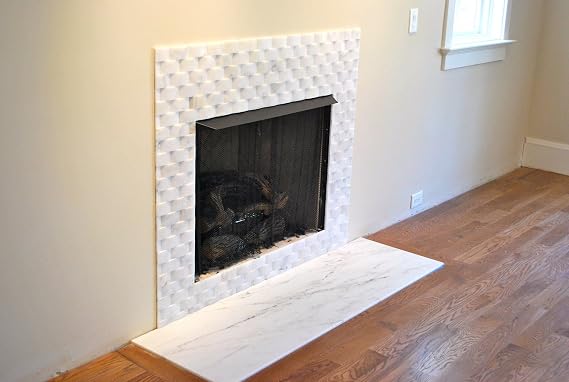 Carrara 2x4 Wavy Marble Mosaic Wall Backsplash Tile