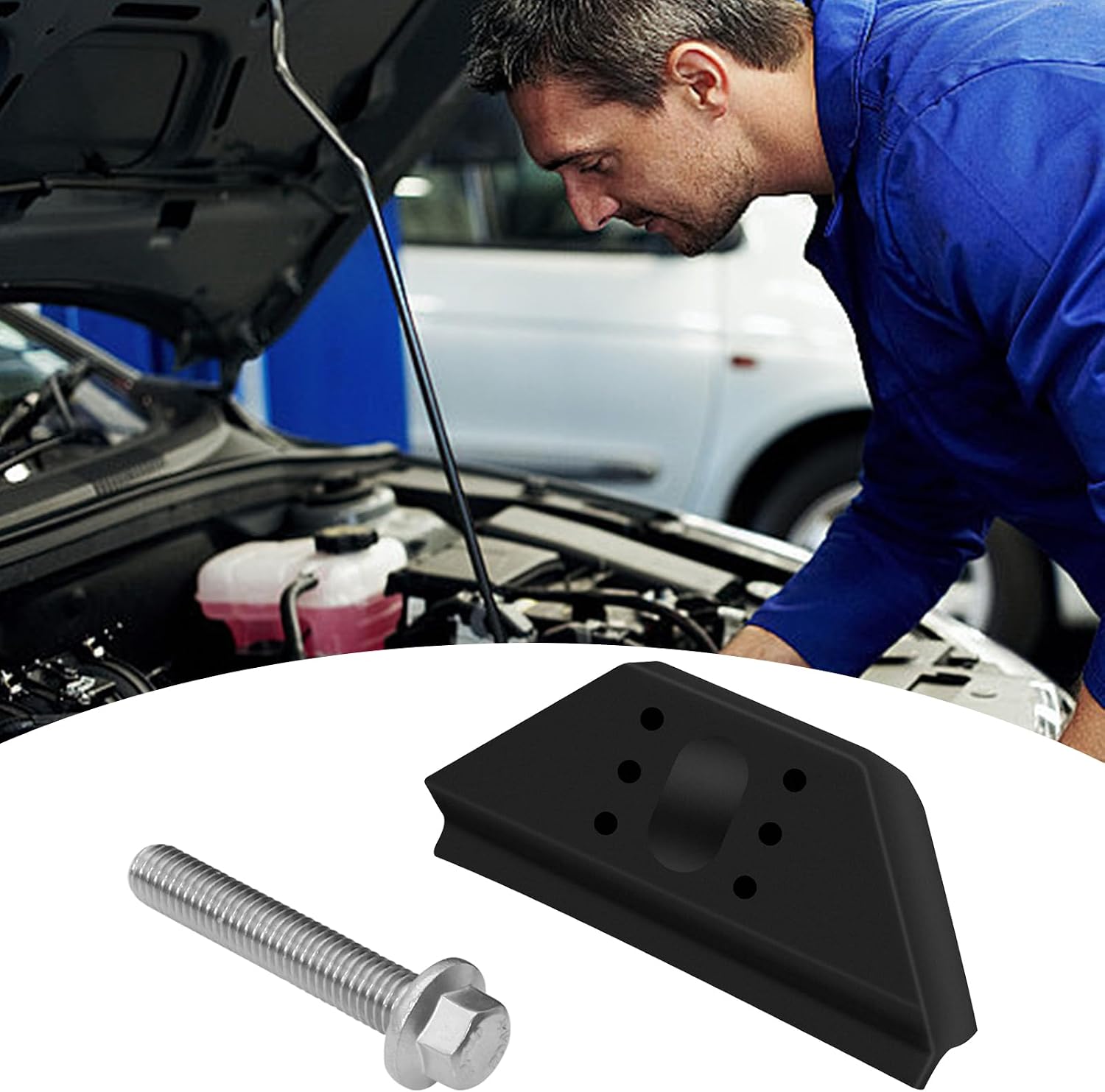 Base Clamp Battery Hold Down Kit, Battery Hold Down Bracket, Car Accessories, Compatible with Select Buick Chevy GM Models 14005061