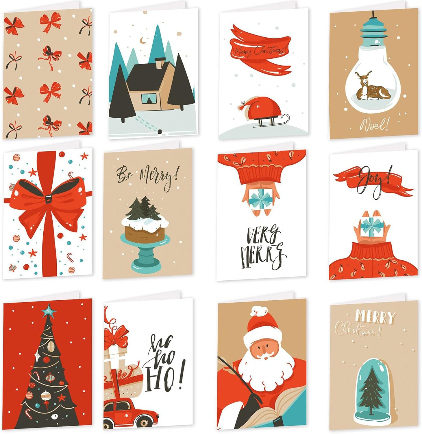 12PCS Christmas Gift Card Envelopes Sets (Style 2) Amazon.ca Office