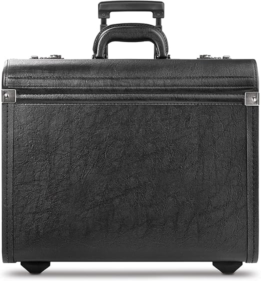 Solo Lincoln Hard Sided Rolling Catalog Case, Black