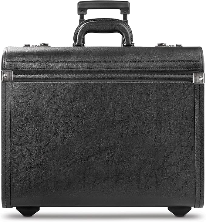 Solo Lincoln Hard Sided Rolling Catalog Case, Black